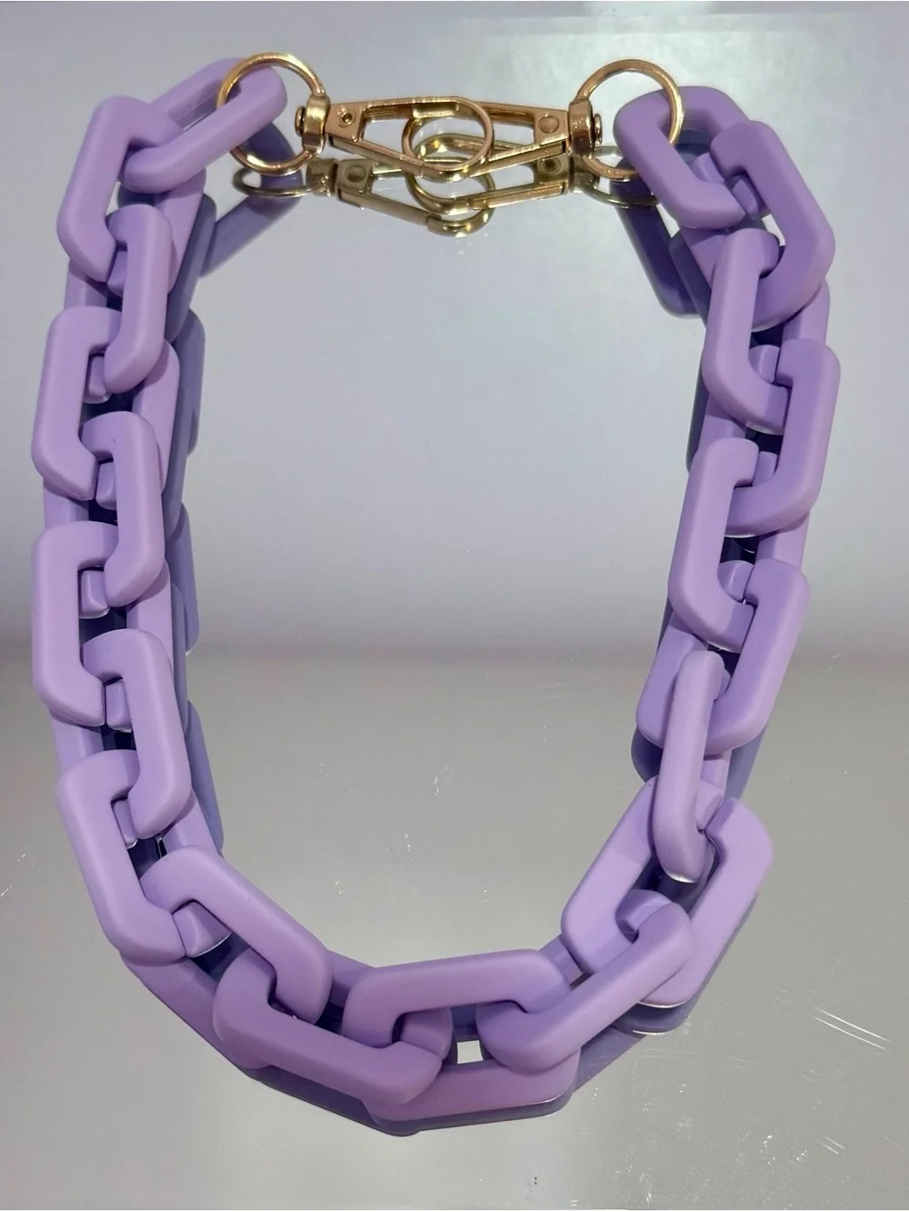 New Lavender Matte Link Bag Chain 18 inches